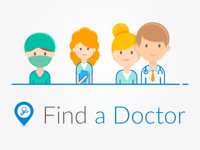 Find a Doctor amp doctor doctors find illustration mobile people picture sketch vector web