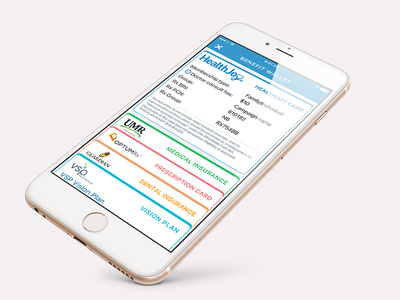 Card Wallet for Healthcare Application insurance medical ux ui healthcare application mobile ios wallet card