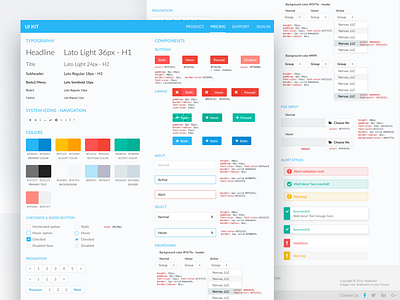 UI Kit for Dashboard dashboard elements guide guidelines kit style ui ui guide web