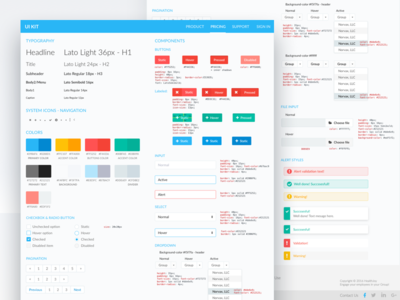 UI Kit for Dashboard elements guidelines ui guide web guide style dashboard kit ui