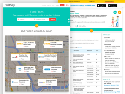 Insurance Plan's Portal website web ux ui search portal page material find doctor insurance plan