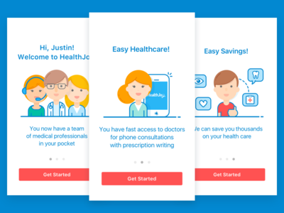 Mobile App Onboarding healthcare iphone ios ux ui cards app mobile onboarding