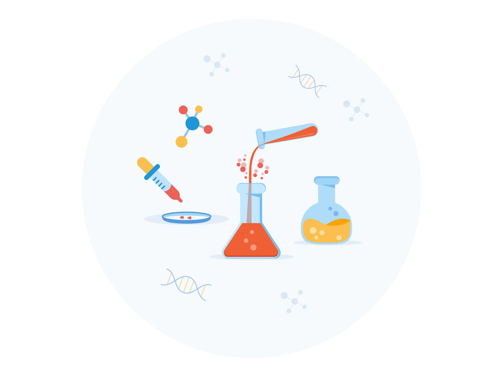 Lab illustration for an article chemist data glass icon illustration lab laboratory research science test tube