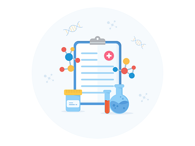 Lab illustration for an article chemist data icon illustration lab laboratory medical research science sheet test