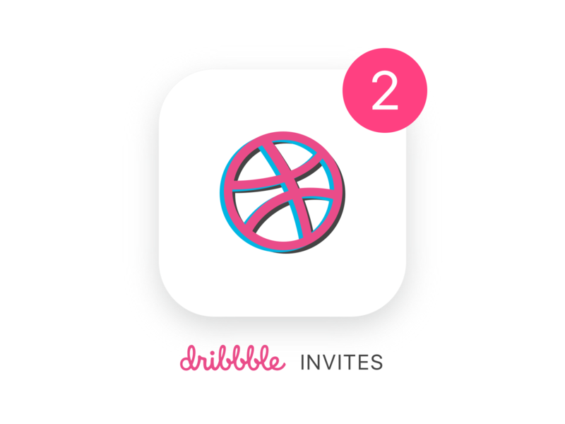 2 Dribbble Invites Giveaway illustration ios two invites invite invitation giveaway two dribbble invite dribbble invites