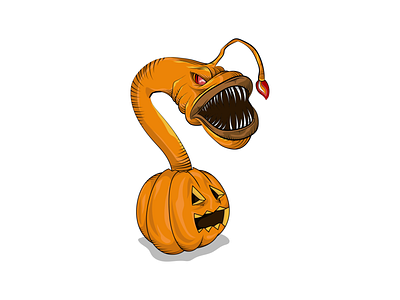 Angler Pumpkin graphic design happyhalloween illustration