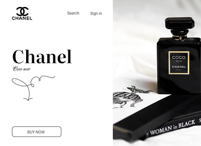 Chanel COCO NOIR branding design emblem logo ui ux