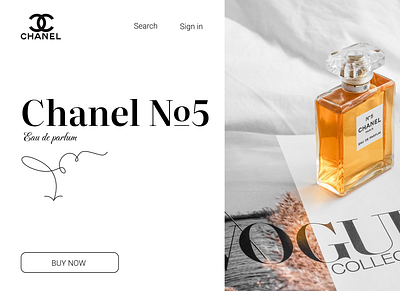 Chanel №5 branding design emblem logo ui ux