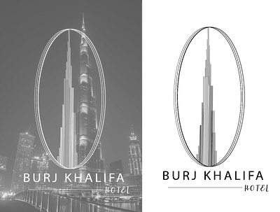 Line art of Burj-ul-khalifa branding company design flat graphic design illustration line art logo minimalist typography vector