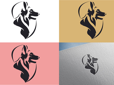 Minimalist Shephard logo branding company design dog flat graphic design illustration logo minimalist shepherd vector