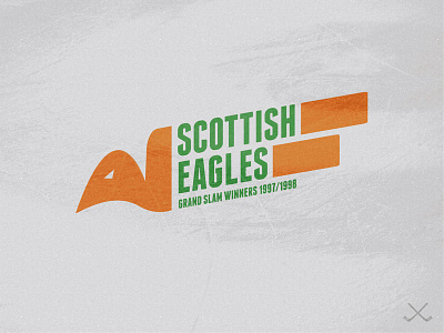 Ayr "Scottish Eagles" Grand Slam Winners Logo ayr ayr scottish eagles branding design ice hockey logo scottish eagles
