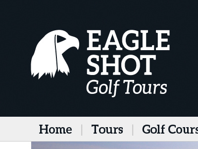 EagleShot Golf Tours Logo and Website Snippet branding eagle golf logo web design