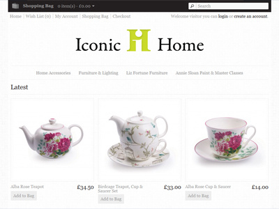 Iconic Home Homepage ecommerce opencart theme website design