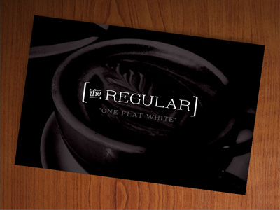"The Regular" brioche business card coffee just for fun mundane cards