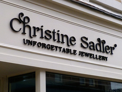 Christine Sadler Shop Signage shop front shop signage