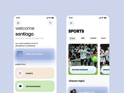 futbol concepto design ui ux