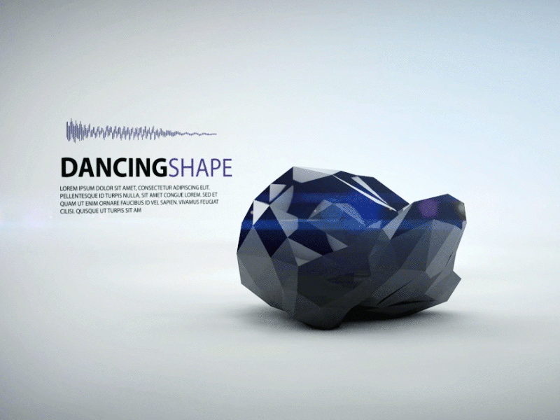 Dancing Shape 3d after effects animated crystal motion test