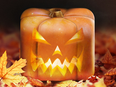 Jack O' Lantern 3d halloween icon ios photoshop pumpkin