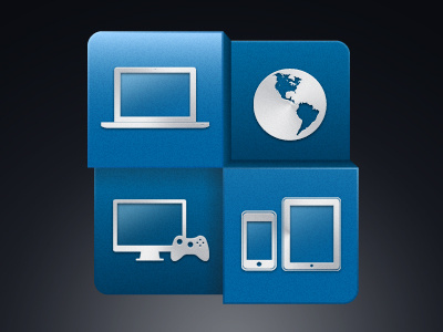 Multi-platform Graphic cube devices icon icons illustration info