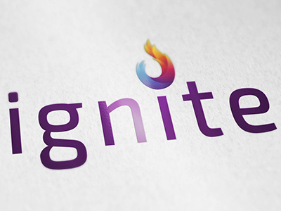 Ignite Wordmark Print branding identity logo