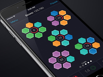Hexagonal App - Dark Mode game ios