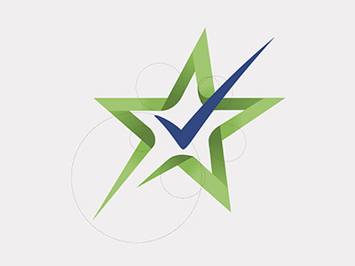 Check + Star branding identity logo