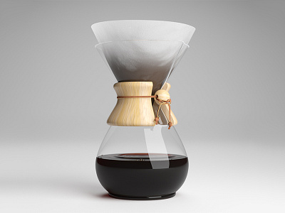 *** 3d alternative c4d chemex cinema4d coffee corona render render