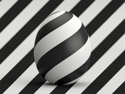 Striped animation bw c4d cinema4d egg gif loop render stripes