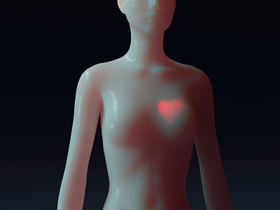 *** 3d body c4d cinema4d dummy heart human illustration love manequin redshift render sss valentines