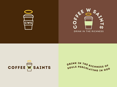 Coffee w Saints Logo and Branding branding company branding design graphic design illustration logo logo design social media marketing