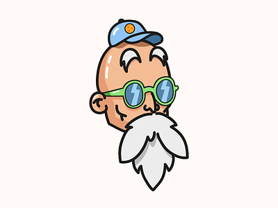 Master Roshi doodle dragonball icon illustration pop culture