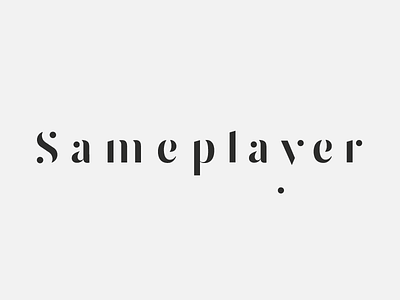 Sameplayer identity letter logo typography