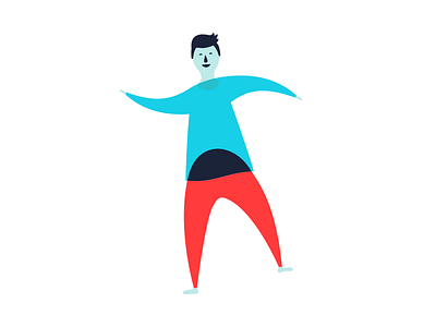 Wavy Guy agency brand color illustration people wave