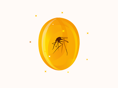 Jurassic Park Amber amber icon illustration jurassic mosquito movie park rock