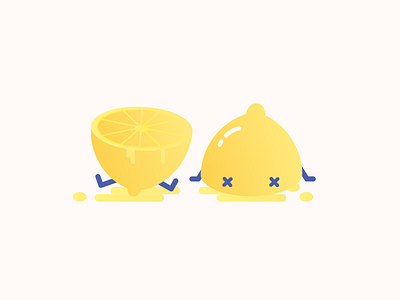 Lemon Guy fruit icon illustration kill lemon superchouette yellow