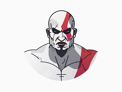God of War | Kratos game gaming god icon illustration superchouette kratos of popculture war