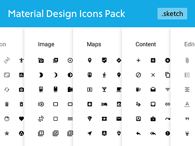 Material Design Icons Pack icons material design sketch
