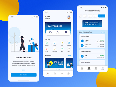 E-Wallet App UI Design app design illustration typography ui ux