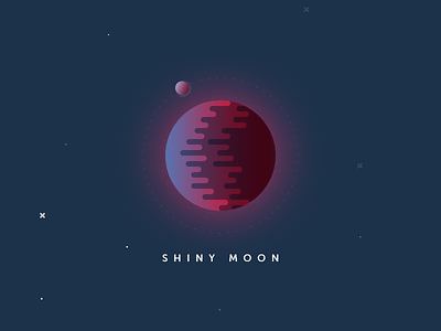Shiny Moon moon planet space stars