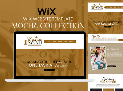 Mocha Wix Website Templates branding design