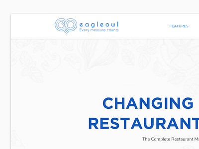 Landing page - redesign design designer eagleowl minimal product design restaurant app ui design user interface design