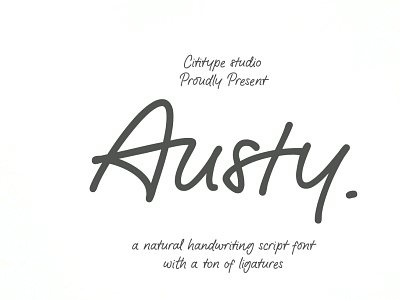 Austy Handwritten Script Font