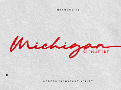 Michigan - Signature Font