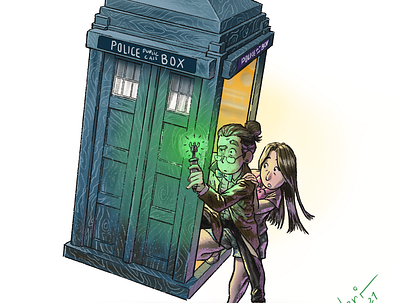 Nerito into the Neri-verse: Doctor Who cartoon comics digital art digital ilustration doctor who editorial art editorial illustration illustration