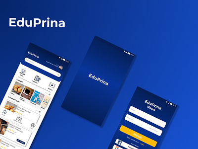 EduPrina app design illustration ui ux vector