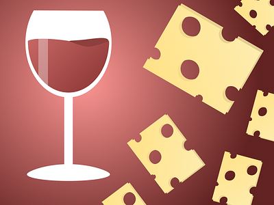 Wine + cheese = :) graphicdesign illustration sketch wine