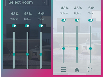 Crestron Mobile Smart Home App app crestron design mobile smarthome ui ux xd