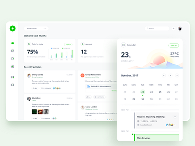 Office Management tool: Dashboard