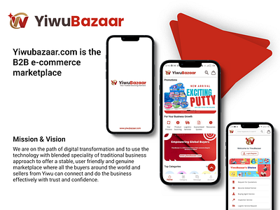 Yiwu Bazaar - An E-Commerce Application app b2b b2c branding chinese colorful design ecommerce figma graphic design illustration live online simple ui vector