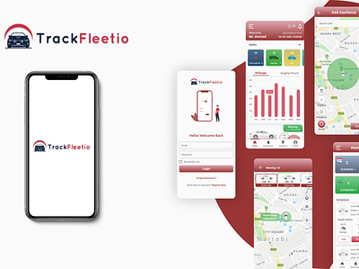 Track Fleetio - A Vehicle Tracking Application amazing app application branding colorful design figma graphic design illustration logo tracking ui user experience user interface ux vector vehicle visual